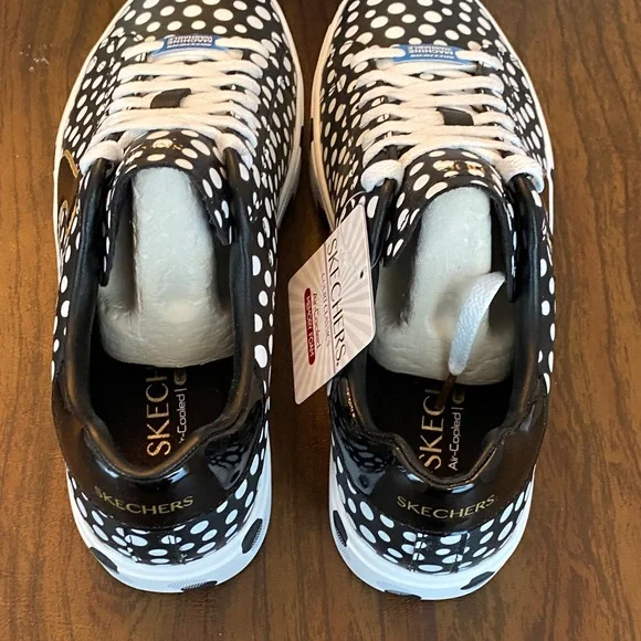 Skechers NIB - Eden Dots Galore Black and White Polka Dot Sneakers - Picture 7 of 11